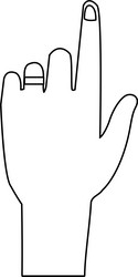 hand pointing with index finger on a background vector image