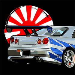 Japan Drift Cars Graphic by Vecster · Creative Fabrica