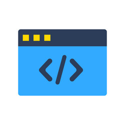 modern programming mark and window icon vector image