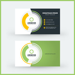 double-sided horizontal business card template vector