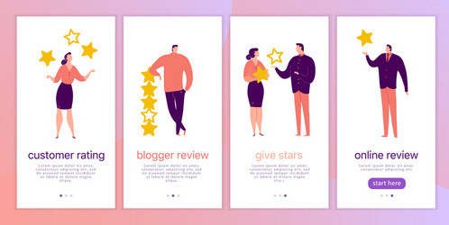 mobile app interface concept design with online vector image
