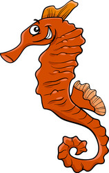 Vector Drawing and Paint Cute Cartoon Seahorse. Educational Game for Kids.  Vector Illustration with Cartoon Style Funny Sea Animal Ilustração do Vetor  - Ilustração de linha, educacional: 153519182