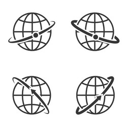 set icons on a theme http vector image