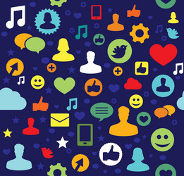 Social Media Pattern vector image