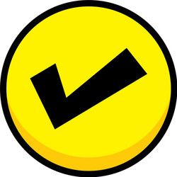 yes checklist video game asset menu icon button vector image