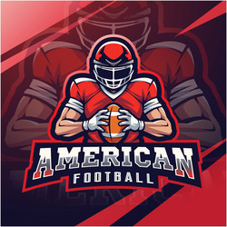 American Football Mascot Logo Vector Image
