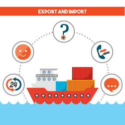 export and import design vector image