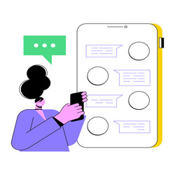 messaging application abstract concept vector image
