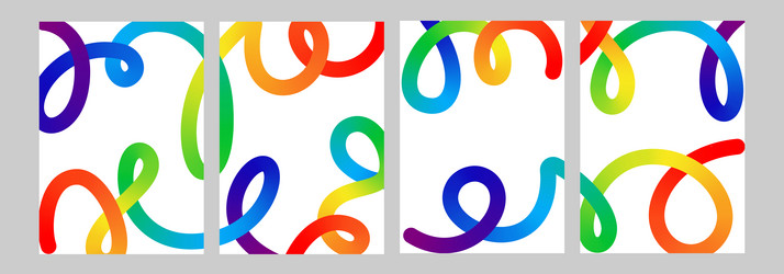 abstract line shape color gradient bg 3d graphic vector image