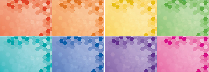 Background design with hexagon patterns vector