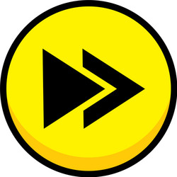 fast forward video game asset menu icon button vector image