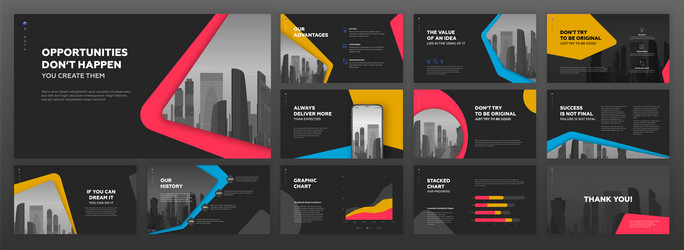 Modern Presentation Templates – Business Slides vector image