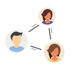 people network social link web communication vector