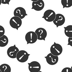 Speech bubbles with question and exclamation marks vector