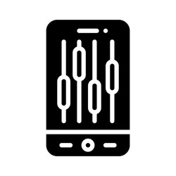 control and setting icon mobile application vector image