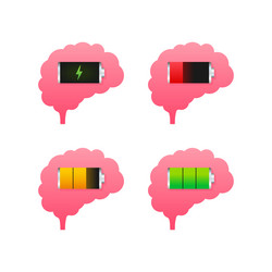 Brain think loading concept with idea processed vector