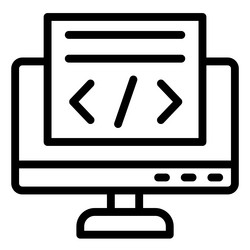 coding icon design vector image