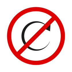 no u turn red circle symbol clockwise loop vector image