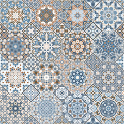 Set of octagonal and square patterns vector