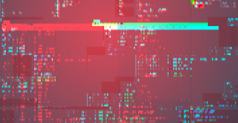 digital binary code on dark red background data vector image