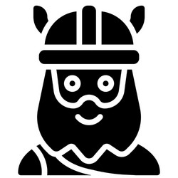 viking avatar halloween costume icon vector