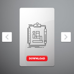 Algorithm process scheme work workflow line icon vector