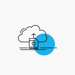 Cloud Data Upload Icon vector image