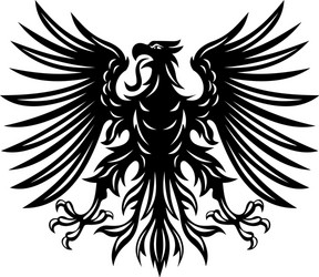 Black heraldic eagle Royalty Free Vector Image