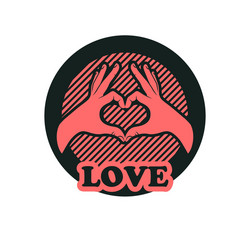 Hand making heart sign shape Royalty Free Vector Image