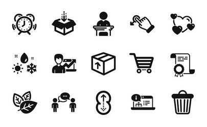 set of drag drop certificate and get box vector image