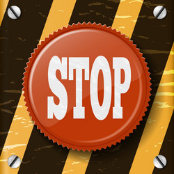 red button on a tech background vector image