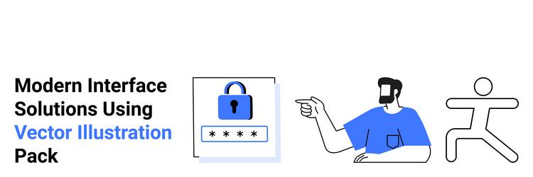 secure access management and user interaction vector image