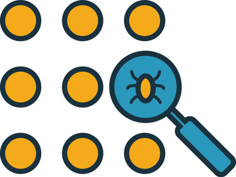 anti-virus detecting icon simple element from vector image