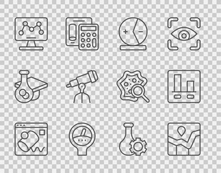 set line data visualisation graph chart vector image