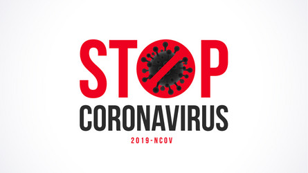 stop coronavirus typography design vector