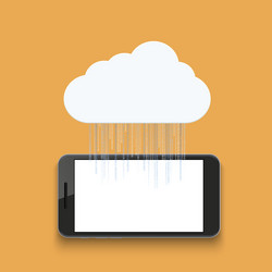 modern smartphone with binary code vector image