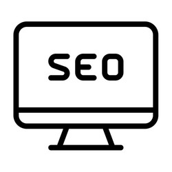 seo internet web computer single isolated icon vector image
