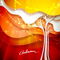 autumn background with tree vector image