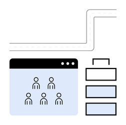 digital collaboration and workflow structure vector image