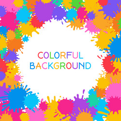 paint splash colorful frame background holi vector