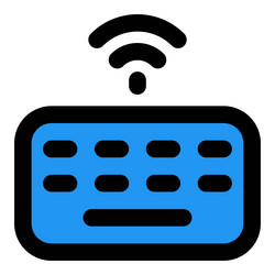 Wireless keyboard an input device vector