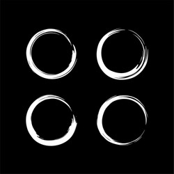 Zen Circle Set - White & Black Vector Image