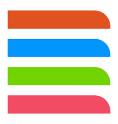 a set features colorful web design elements vector image