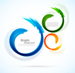 Dynamic Circular Background with Arrows vector image
