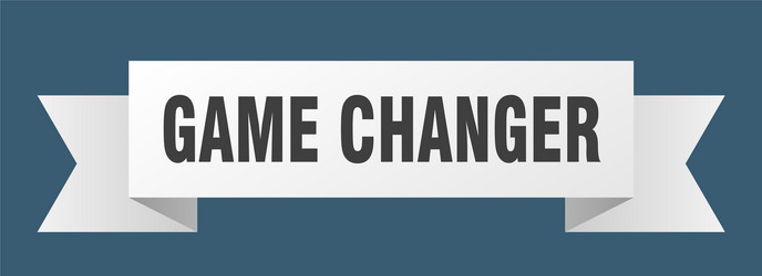 Game changer banner template ribbon Royalty Free Vector