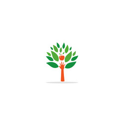 Tree botany life nature logo Royalty Free Vector Image