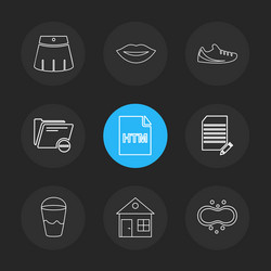 html glass lips folder files file type vector image