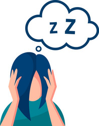 insomnia concept in simple flat style vector