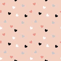 retro seamless pattern with colorful hearts vector