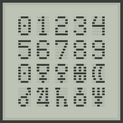 digital led numbers and planets vector image